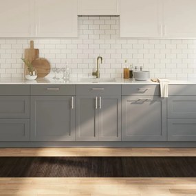 Tapete retangular 60x500 cm bambu castanho-escuro