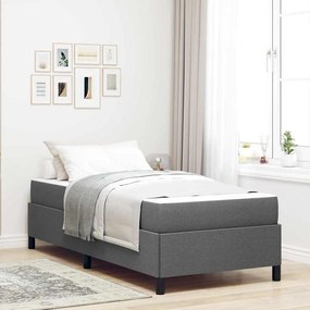 vidaXL Cama Box Cinza escuro, Preto 90 x 190 cm