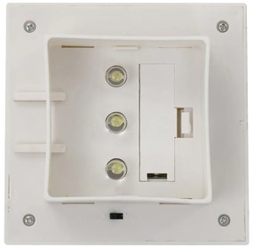 Candeeiro de exterior solar LED 12 pcs branco quadrado 12 cm