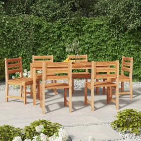 Conjunto de jantar para jardim 7 pcs madeira de teca maciça