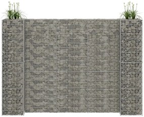 vidaXL Gabião em forma de H fio de aço 260x40x180 cm