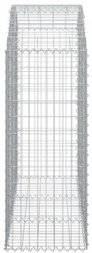 Cesto gabião arqueado 150x50x120/140 cm ferro galvanizado