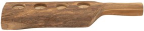 Castiçal em Madeira Teca Reciclada – 51x14x6 cm