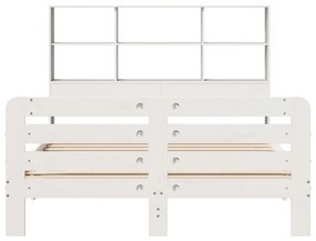 Cama sem colchão 120x190 cm madeira de pinho maciça branco
