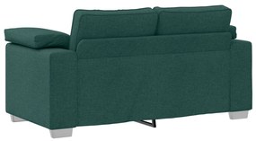 Sofá-Casal VidaXL Verde Escuro 120 cm em Tecido