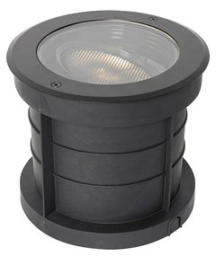 Set van 6 dimbare buiten grondspots zwart IP65 incl LED - Delux Honey Moderno