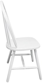 Cadeiras de jantar 4 pcs madeira de seringueira maciça branco
