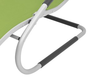 Espreguiçadeira com almofadão alumínio e textilene verde