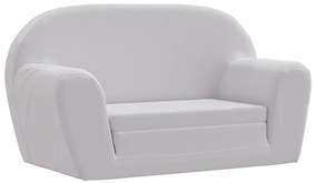 vidaXL Poltrona desdobrável para crianças cinzento-claro