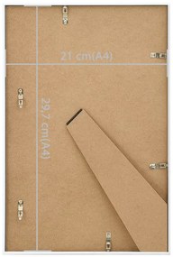 Molduras para mesa 5 pcs 21x29,7 cm MDF branco