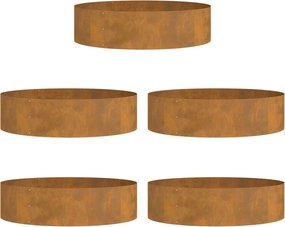 vidaXL Anel de Vaso 5 pcs Castanho 80 x 80 x 20 cm