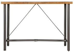 Mesa de bar em madeira de teca recuperada maciça 150x70x106 cm