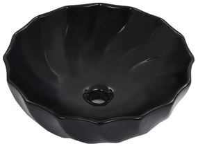 Lavatório 46x17 cm cerâmica preto