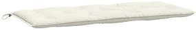 Almofadões banco jardim 2pcs 120x50x7cm mesclado creme
