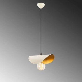 Chandelier Sivani – Branco/Dourado – 30 x 17 cm
