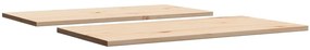 Tampos de mesa retangulares 2 pcs 80x40x1,7 cm pinho maciço