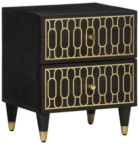 vidaXL Mesa de cabeceira 40x33x46 cm madeira de mangueira maciça