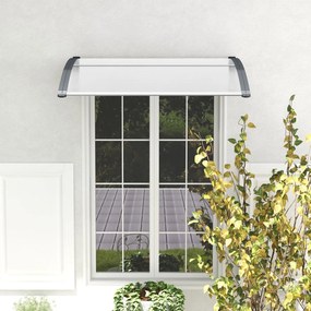 Marquise para janela ou porta proteção solar, toldo exterior 122 x 99 x 28 cm cinza