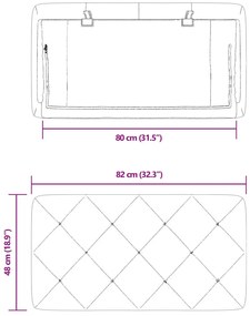 Almofadão de cabeceira 80 cm veludo azul