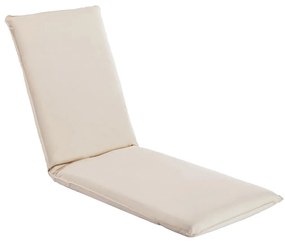 Espreguiçadeira dobrável tecido oxford branco nata