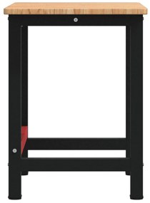 Bancada retangular 100x60x81,5cm carvalho maciço castanho-claro