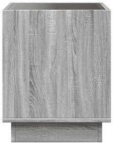 Mesa de cabeceira c/ LED Infinity 40x40x50 cm cinzento sonoma