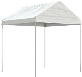 Gazebo com telhado 13,38x2,28x2,69 m polietileno branco