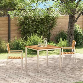 vidaXL Cadeira de Jardim 2 pcs Castanho Madeira de acácia maciça