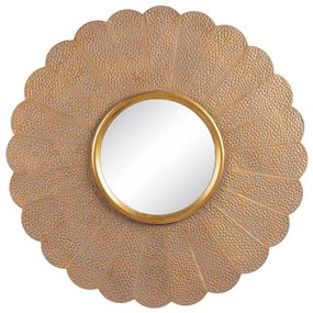 Espelho de Parede 86 X 3 X 86 cm Dourado Metal