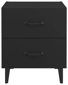 Mesas de cabeceira 2pcs 40x35x47,5 cm preto