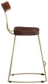 Bancos de bar 2 pcs 49x43x79 cm madeira de mangueira maciça