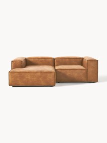 Sofá de canto modular em pele reciclada Lennon (2 lugares)