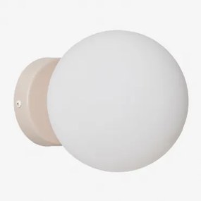 Luminária De Parede Tradicional Em Aço Inoxidável Uvol Com Bola De Cristal Tapioca Bege - Sklum