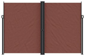 Toldo lateral retrátil 220x600 cm castanho