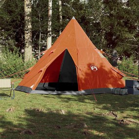 Tenda de campismo tipi para 4 pessoas impermeável laranja
