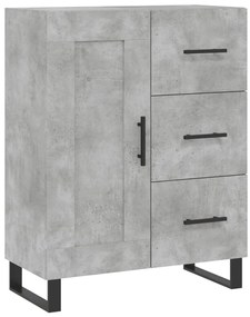 Armário alto 69,5x34x180 cm derivados de madeira cinza cimento