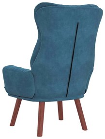 Poltrona Relaxante Veludo Azul