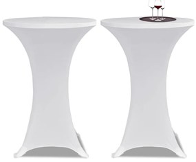 Cobertura de mesa, elástico, em branco, 2 peças Ø60