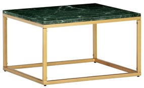 Mesa de centro 60x60x35cm pedra genuína textura mármore verde