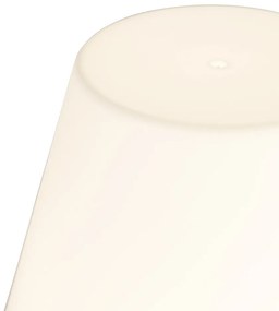 Candeeiro de mesa branco com LED recarregável com dimmer touch - Renata Design