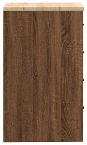 Armário de arrumação de garagem Carvalho Castanho 40x51x85 cm
