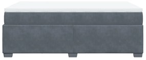 Cama boxspring com colchão 120x200 cm veludo cinzento-escuro