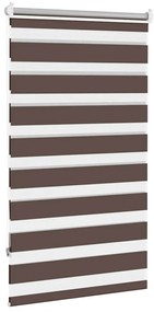 Estore de rolo 70 x 120 cm, linhas de zebra / Café