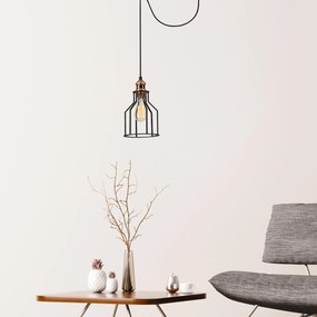 Candeeiro Alacati – Preto e Bronze – Diâmetro 54 cm x Altura 113 cm