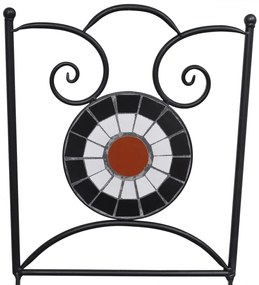 Conjunto bistrô azulejos de cerâmica 3 pcs terracota e branco