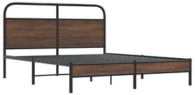Estrutura cama s/ colchão derivados madeira carvalho castanho