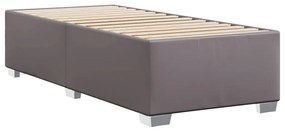 Estrutura de cama 80x200 cm couro artificial cinza