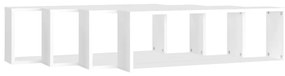 Estantes parede cúbicas 4pcs deriv. madeira 80x15x26,5cm branco