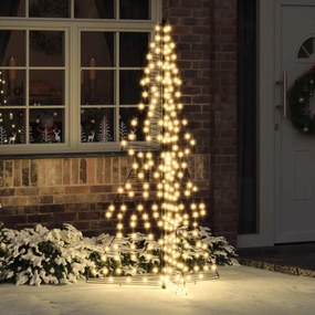vidaXL Árvore de Natal com 240 LEDs Branco quente 180 cm Vime