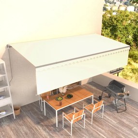 Toldo retrátil manual com estore 6x3 m cor creme